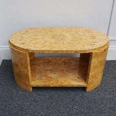 Art Deco Style Karelian Birch Coffee / Centre Table