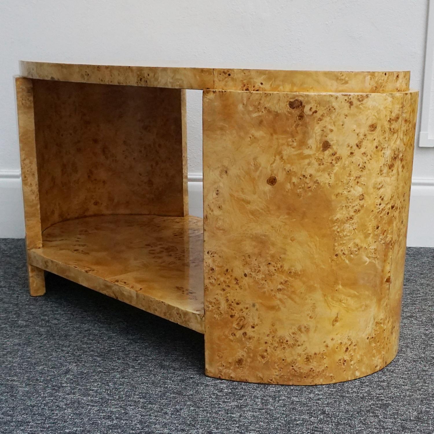 20th Century Art Deco Style Karelian Birch Coffee / Centre Table