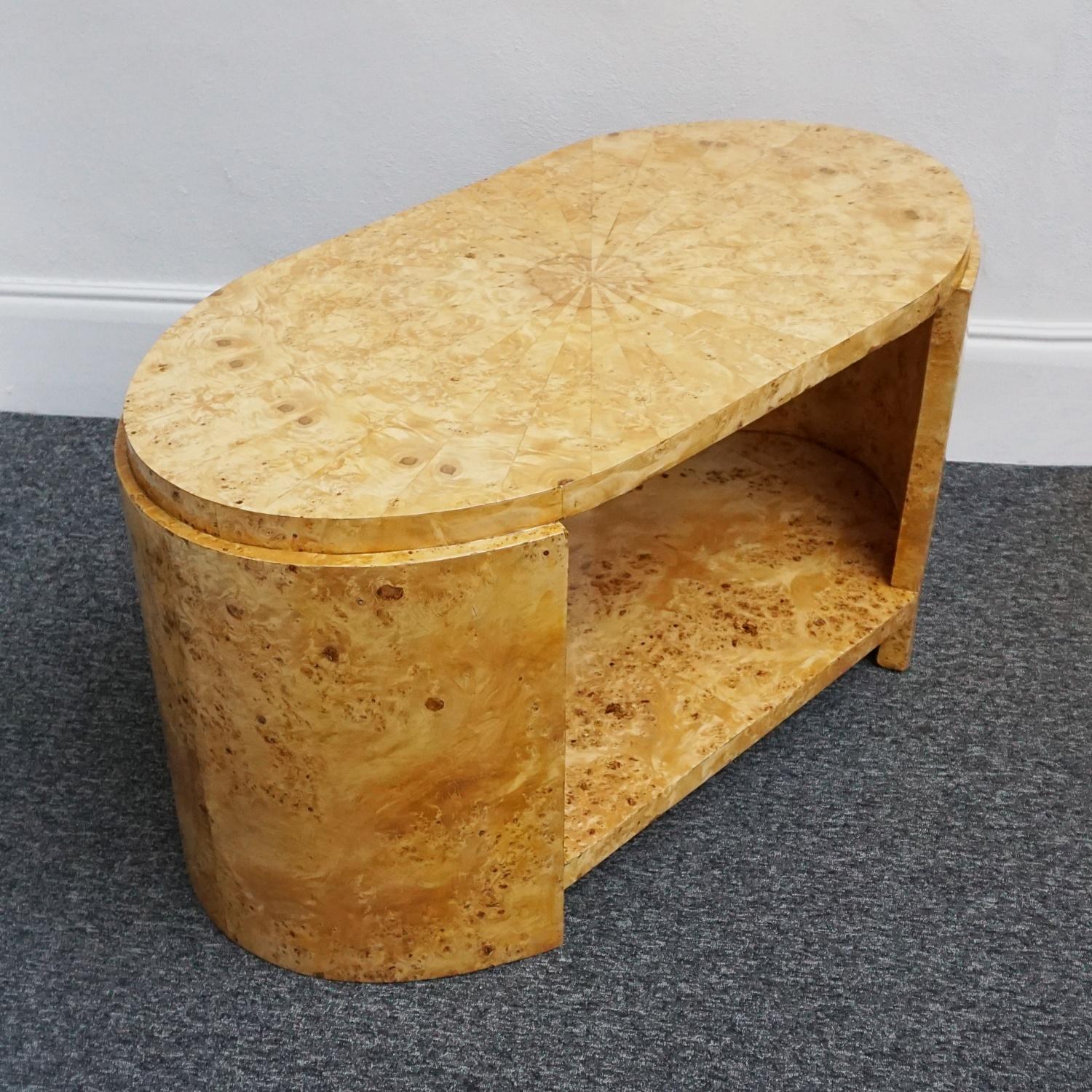 Art Deco Style Karelian Birch Coffee / Centre Table 2