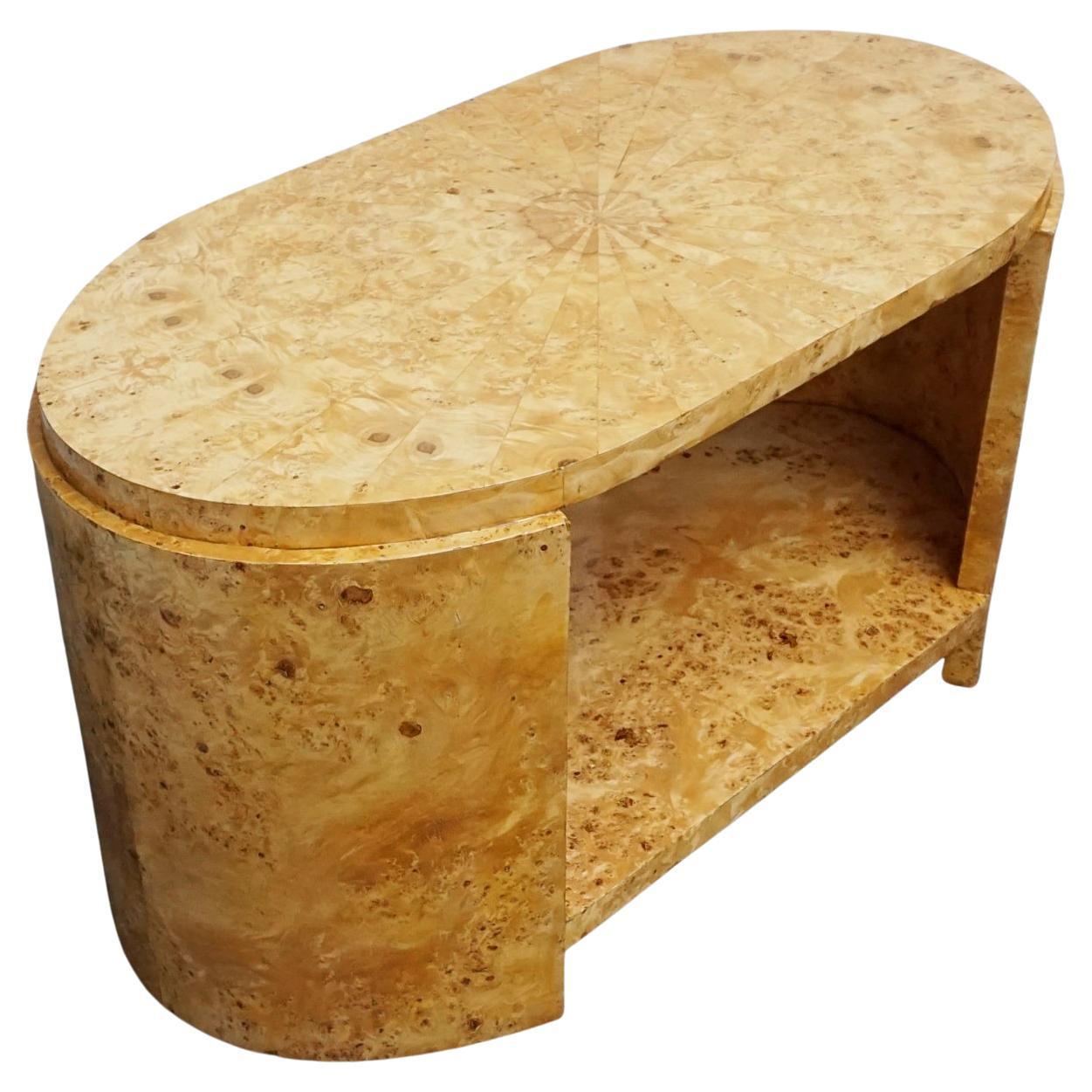 Art Deco Style Karelian Birch Coffee / Centre Table