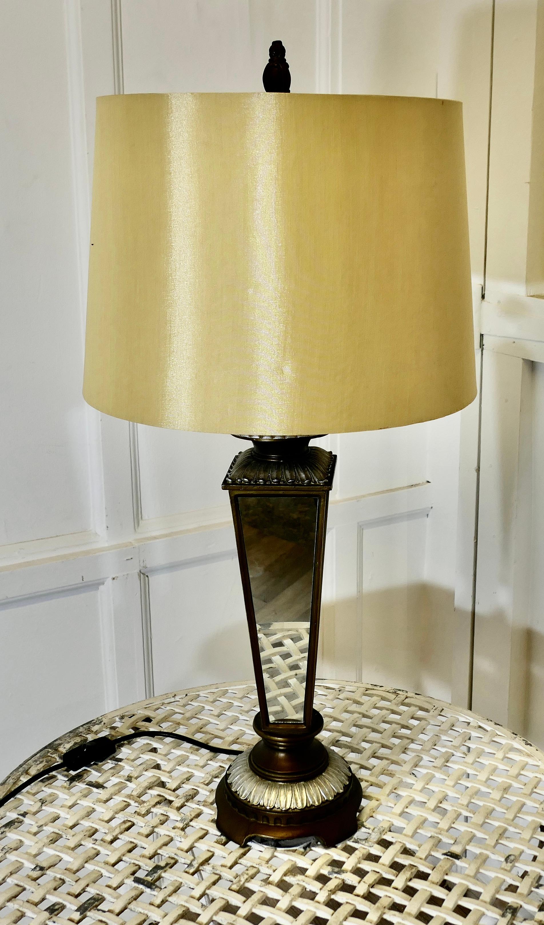 An Art Deco Style Mirror Table Lamp For Sale 1