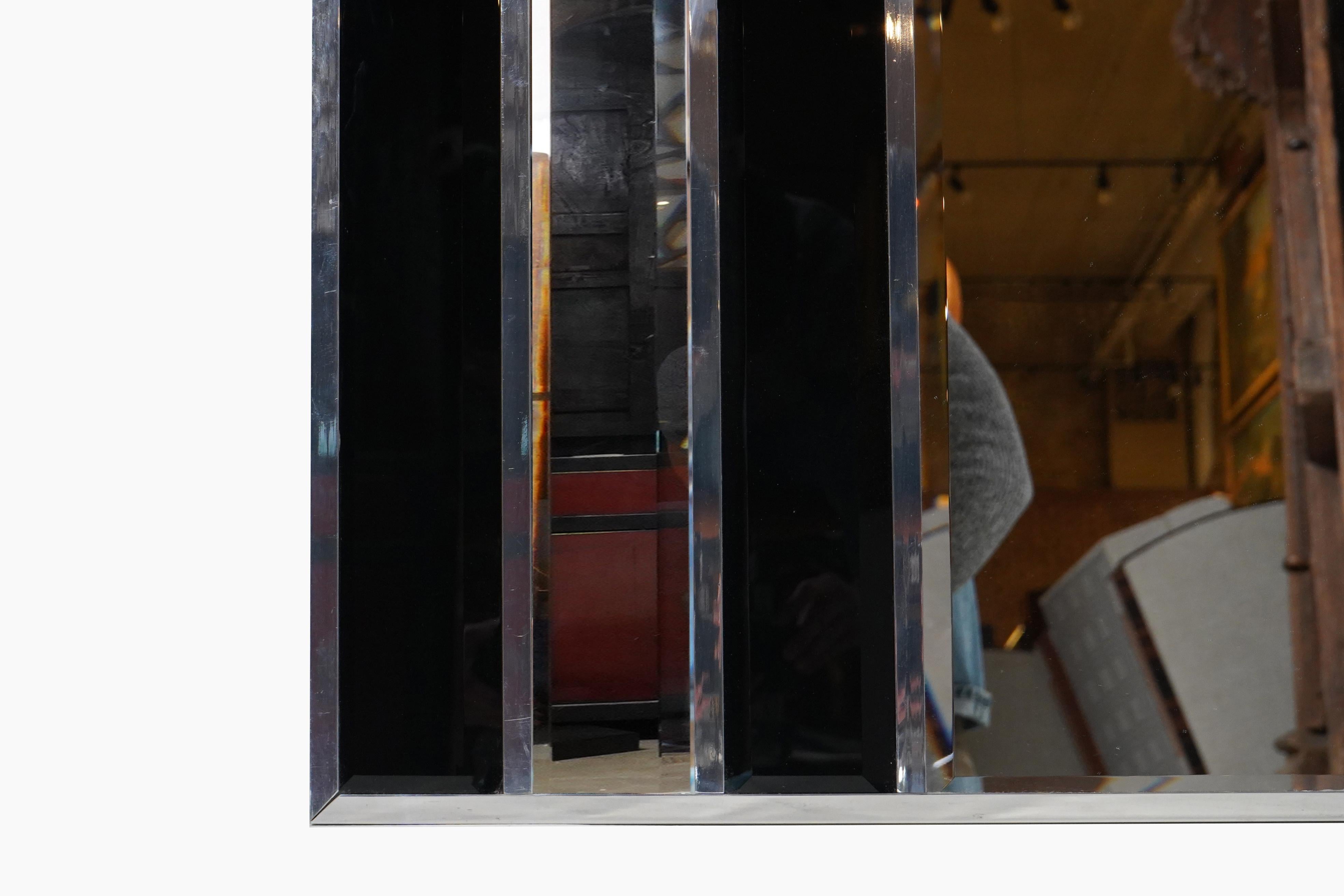 Miroir de style Art Déco avec cadre chromé en vente 2