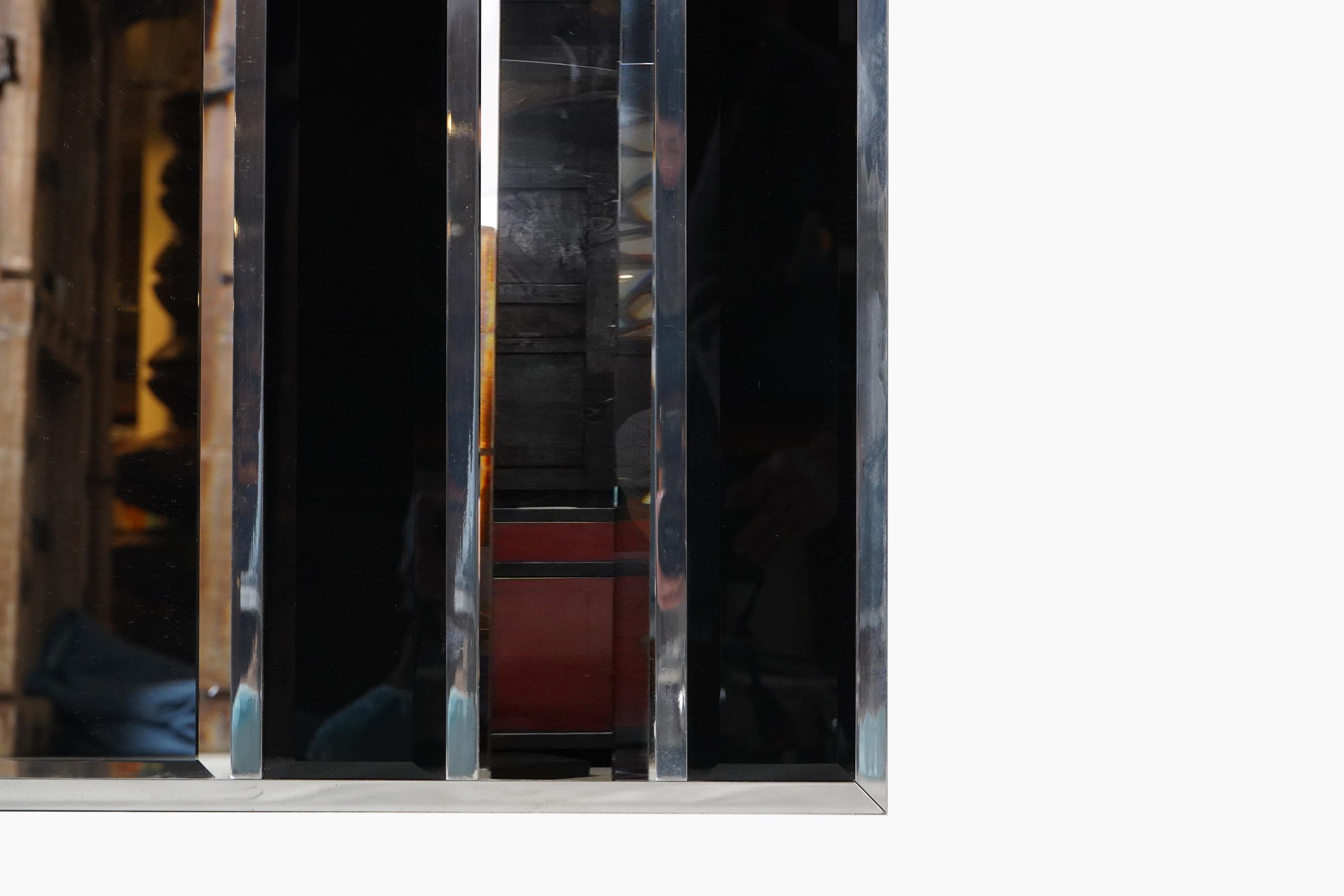 Miroir de style Art Déco avec cadre chromé en vente 3