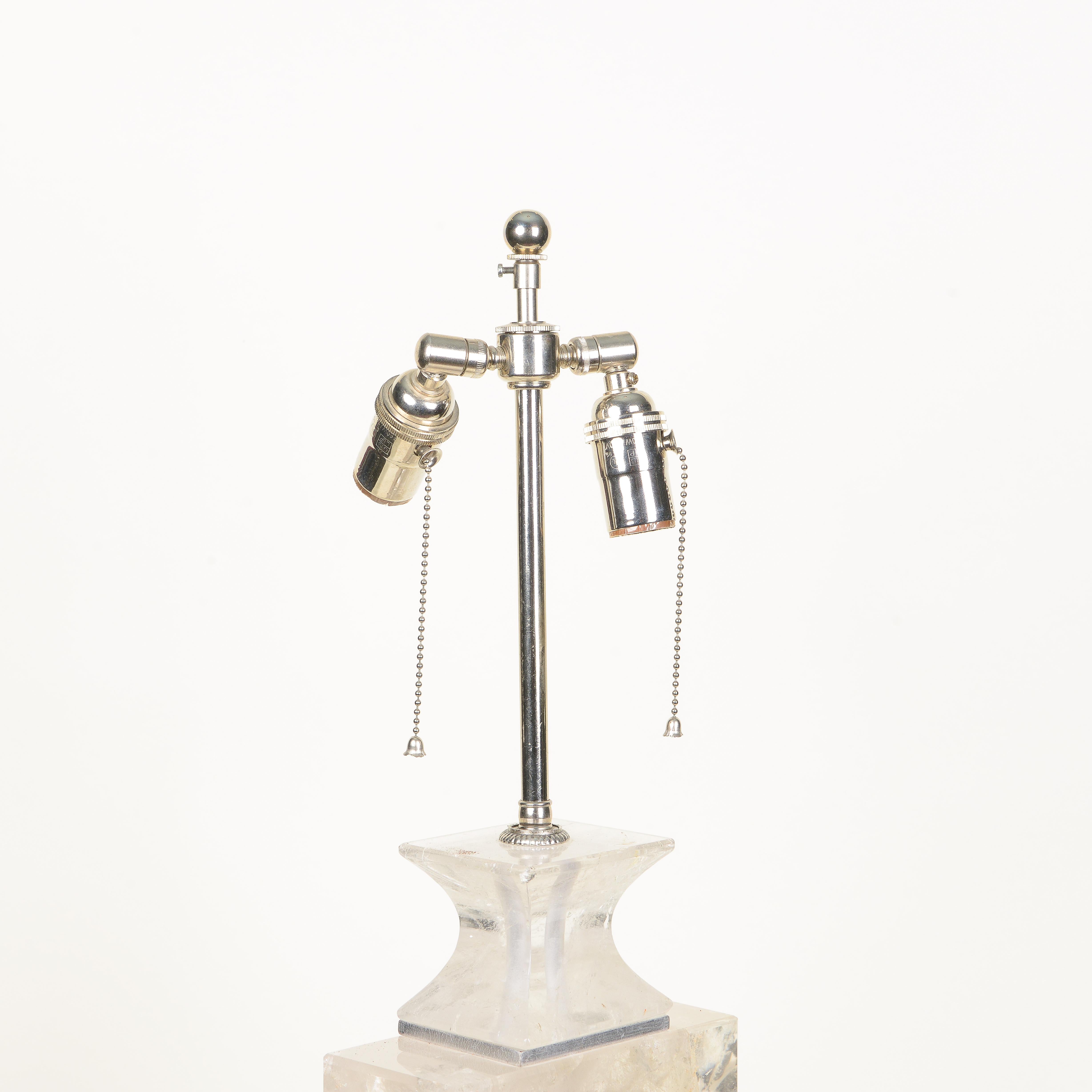 20ième siècle Lampe en cristal de roche de style Art déco en vente