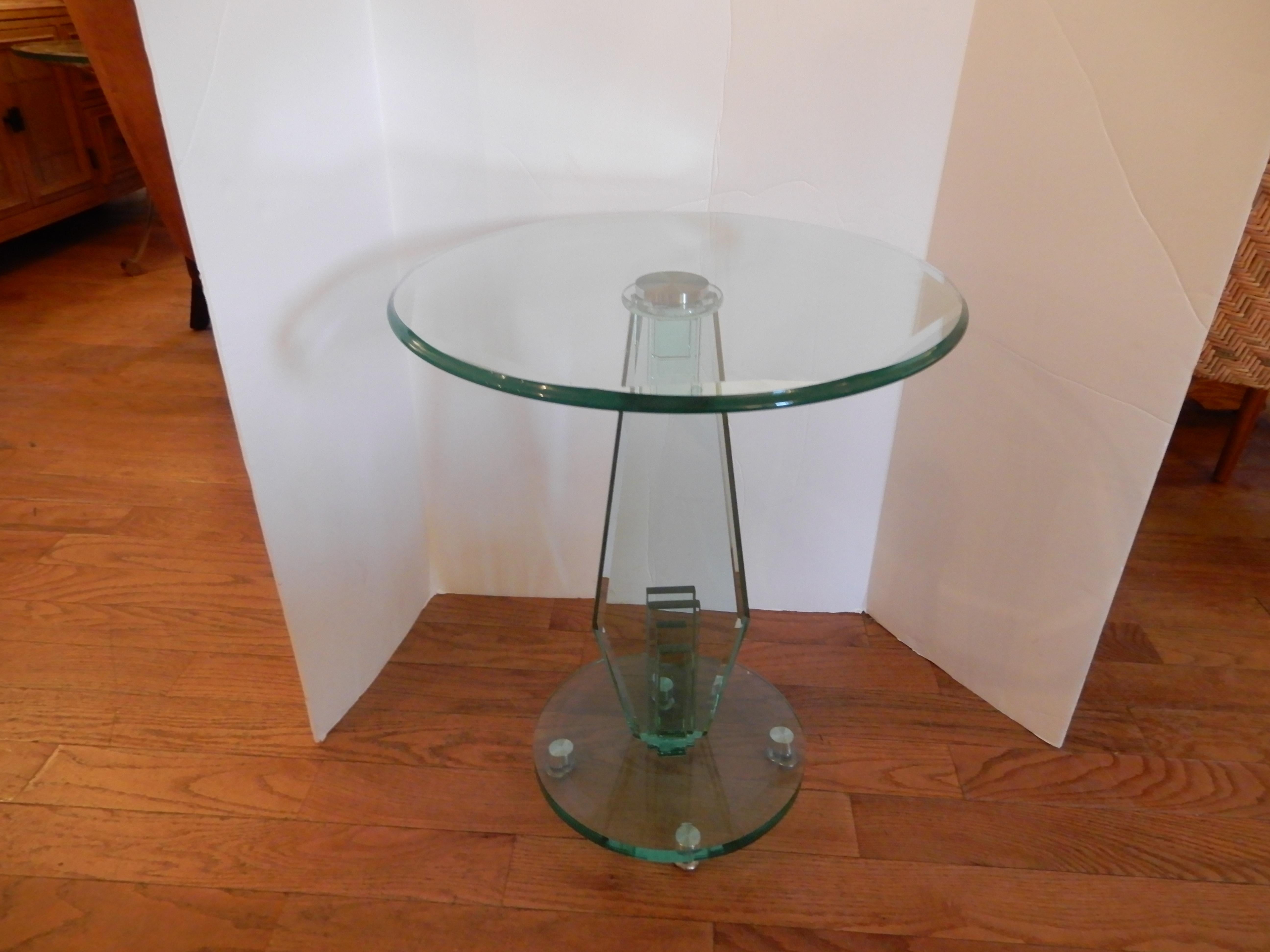 Art Deco Style Side or End Table in the School of Danny Lane In Excellent Condition In Bellport, NY