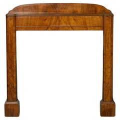 Art Deco Kaminsims aus Nussbaumholz