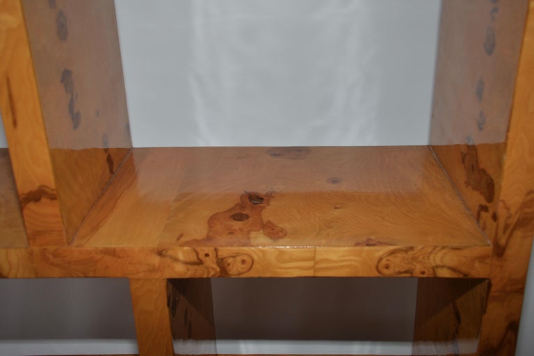 Art Deco Style Walnut Veneer Shelving Unit at 1stDibs