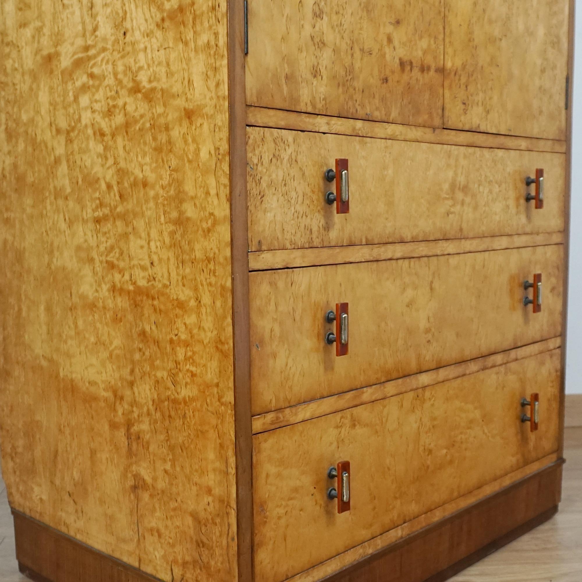 20th Century An Art Deco Tall Boy / Linen Cupboard For Sale