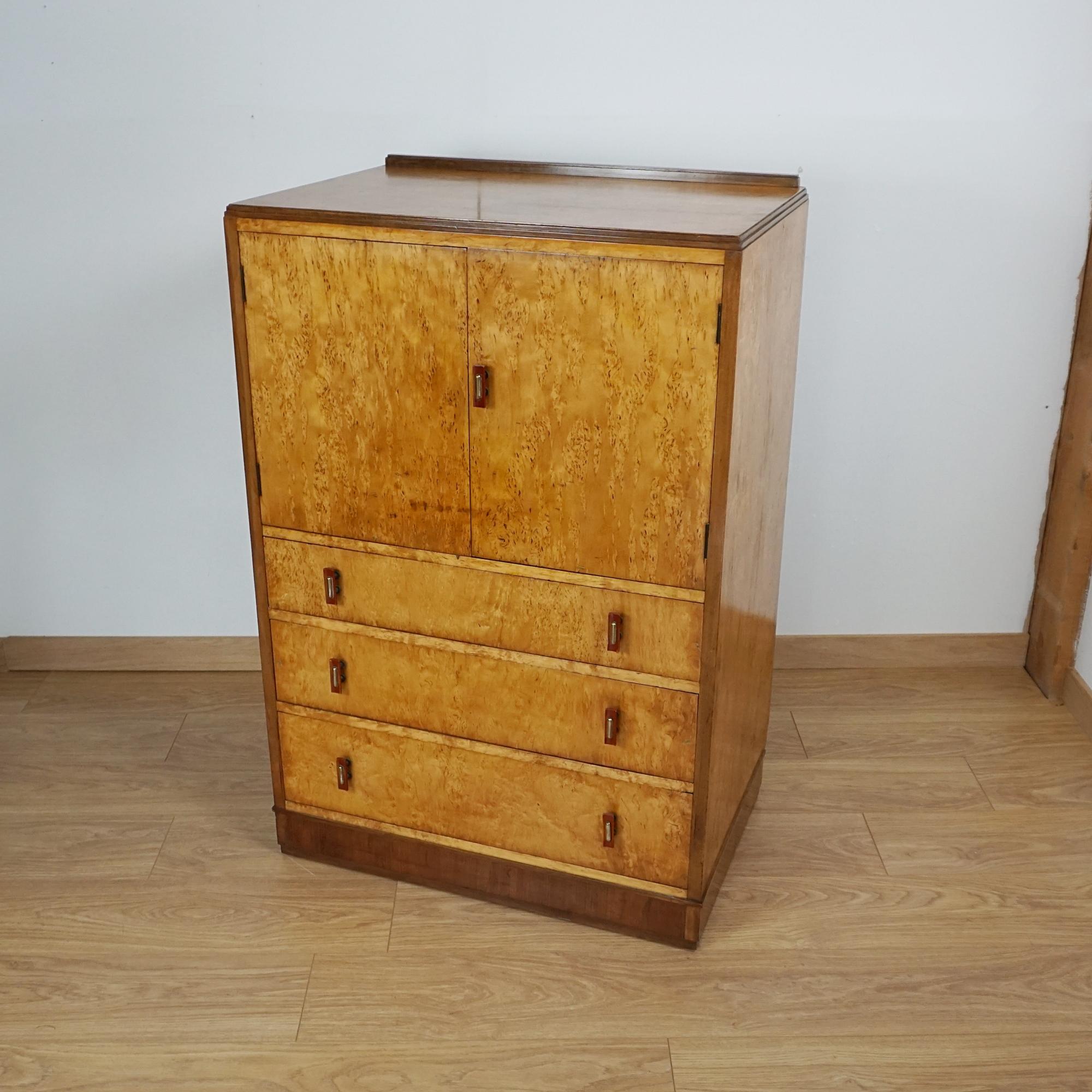 An Art Deco Tall Boy / Linen Cupboard For Sale 1