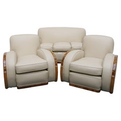 An Art Deco Three Piece Lounge Suite by Heal's of London Circa 1935