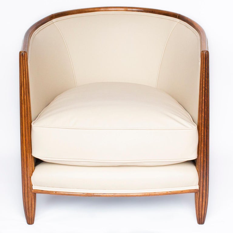 Art Deco Tub Chair In Beechwood And, How Much Does It Cost To Recover A Tub Chair