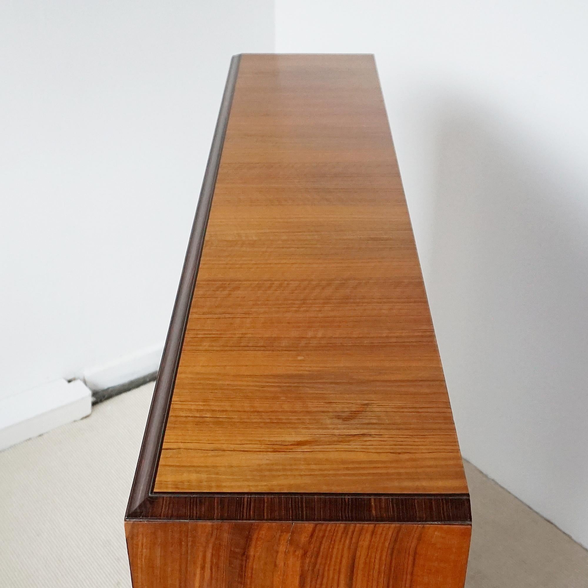 An Art Deco Walnut and Macassar Ebony Cabinet by Heal's of London 7