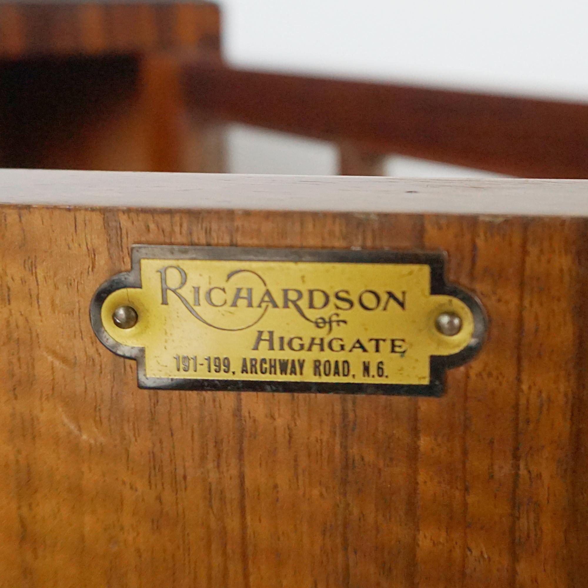 Mid-20th Century An Art Deco Walnut and Macassar Ebony Cabinet by Heal's of London