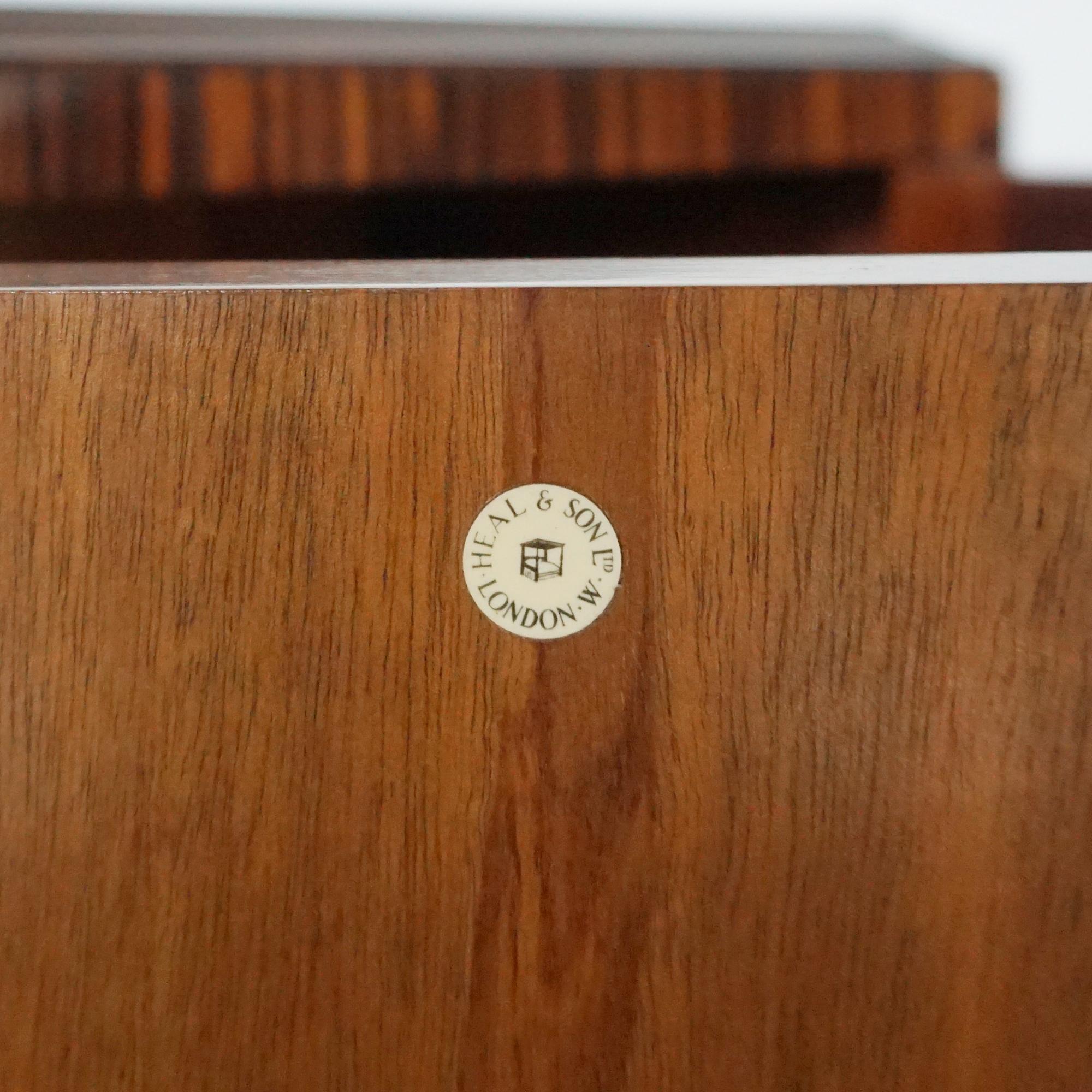 An Art Deco Walnut and Macassar Ebony Cabinet by Heal's of London 1