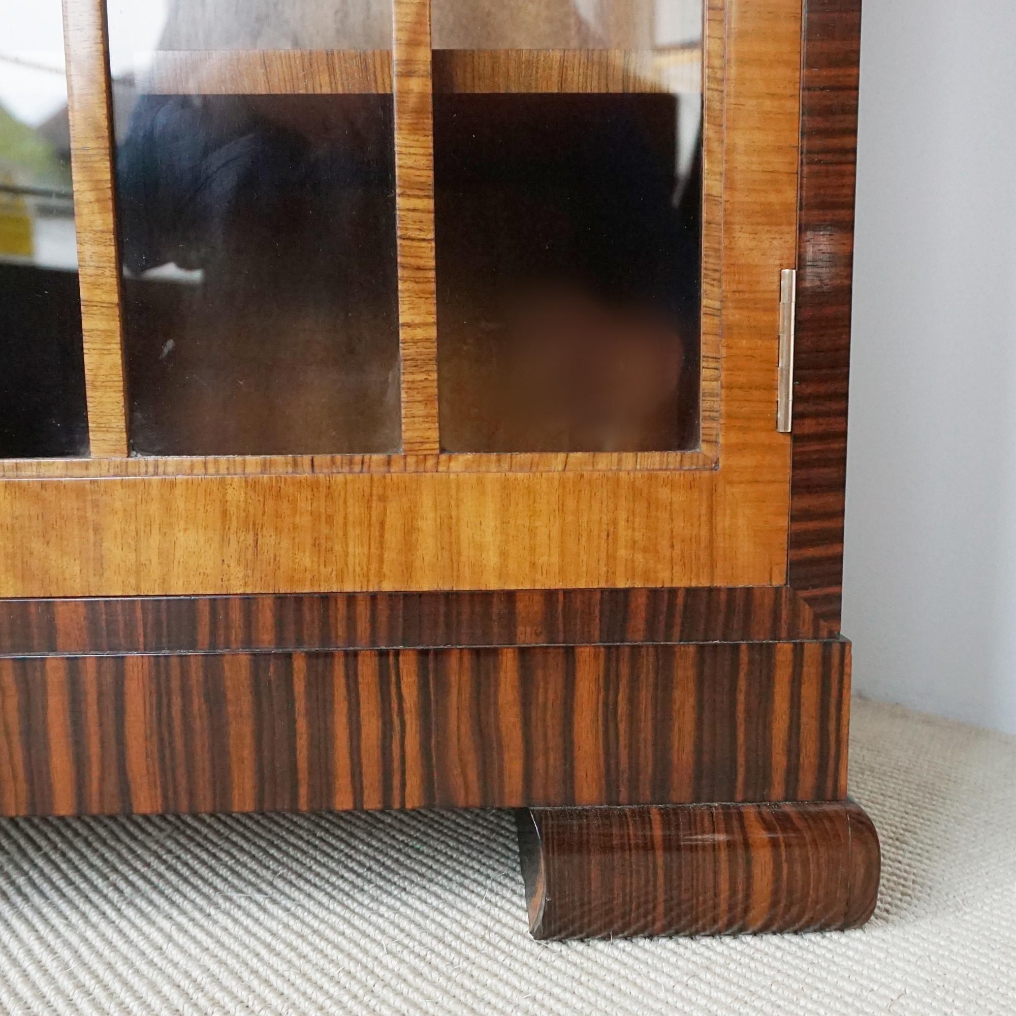 An Art Deco Walnut and Macassar Ebony Cabinet by Heal's of London 3