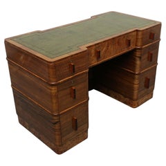 Art Deco Walnut Kneehole Desk