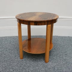An Art Deco Walnut Side Table