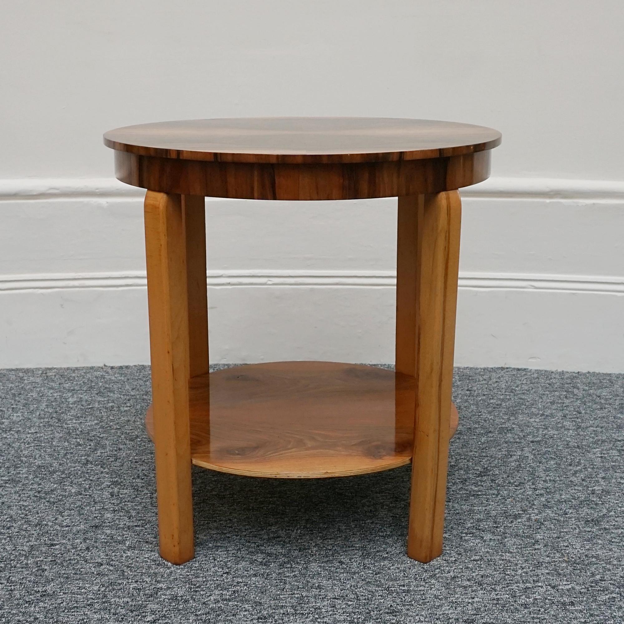 Mid-20th Century An Art Deco Walnut Side Table For Sale