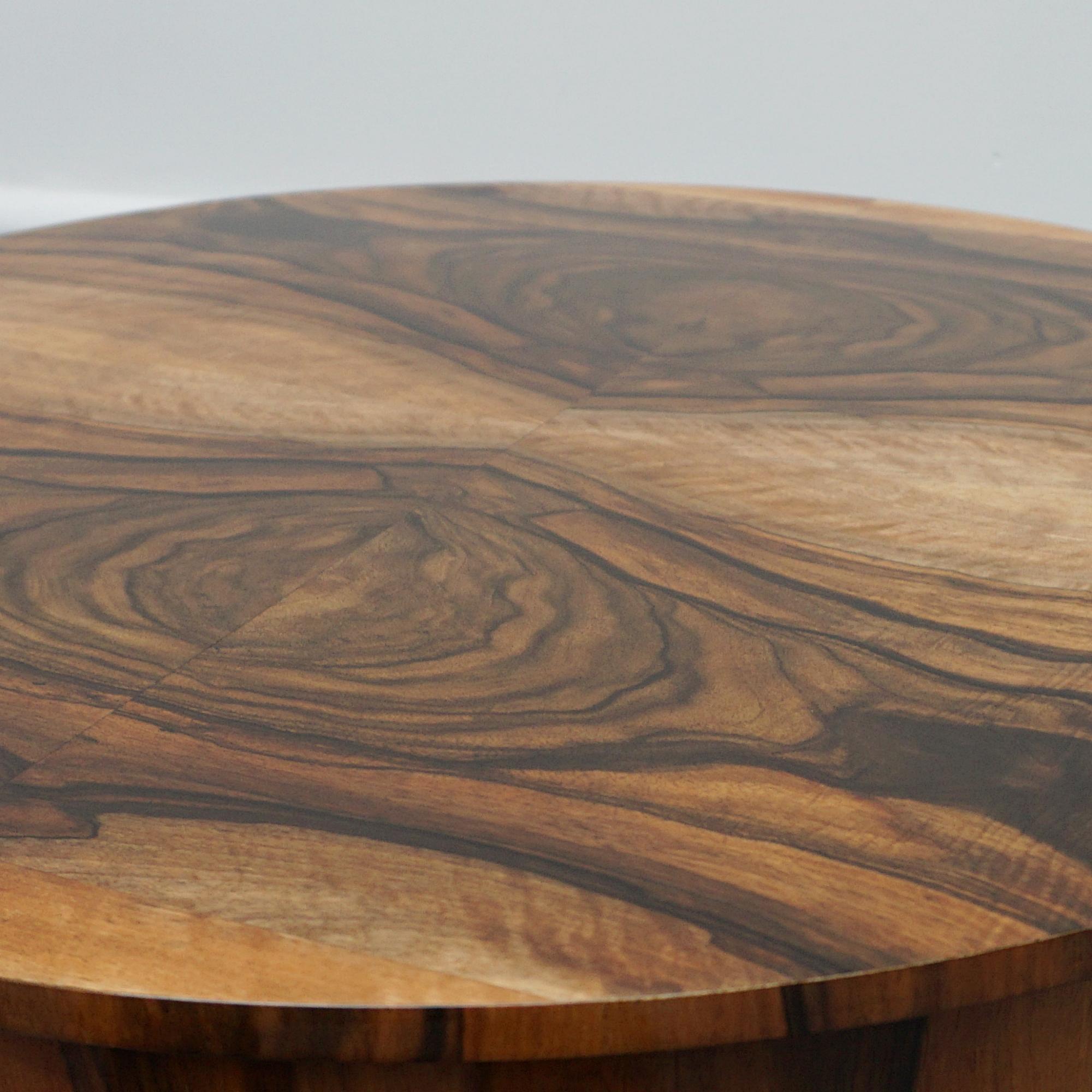 An Art Deco Walnut Side Table For Sale 1