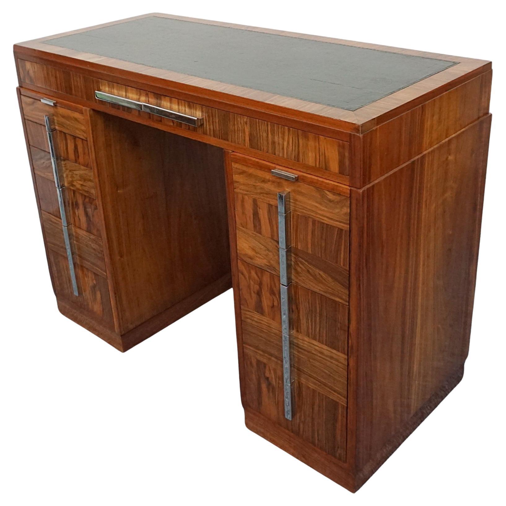 An Art Deco Walnut Writing Desk