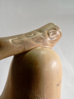 An Art Deco water pitcher in pear-shaped stoneware France mid-20th century