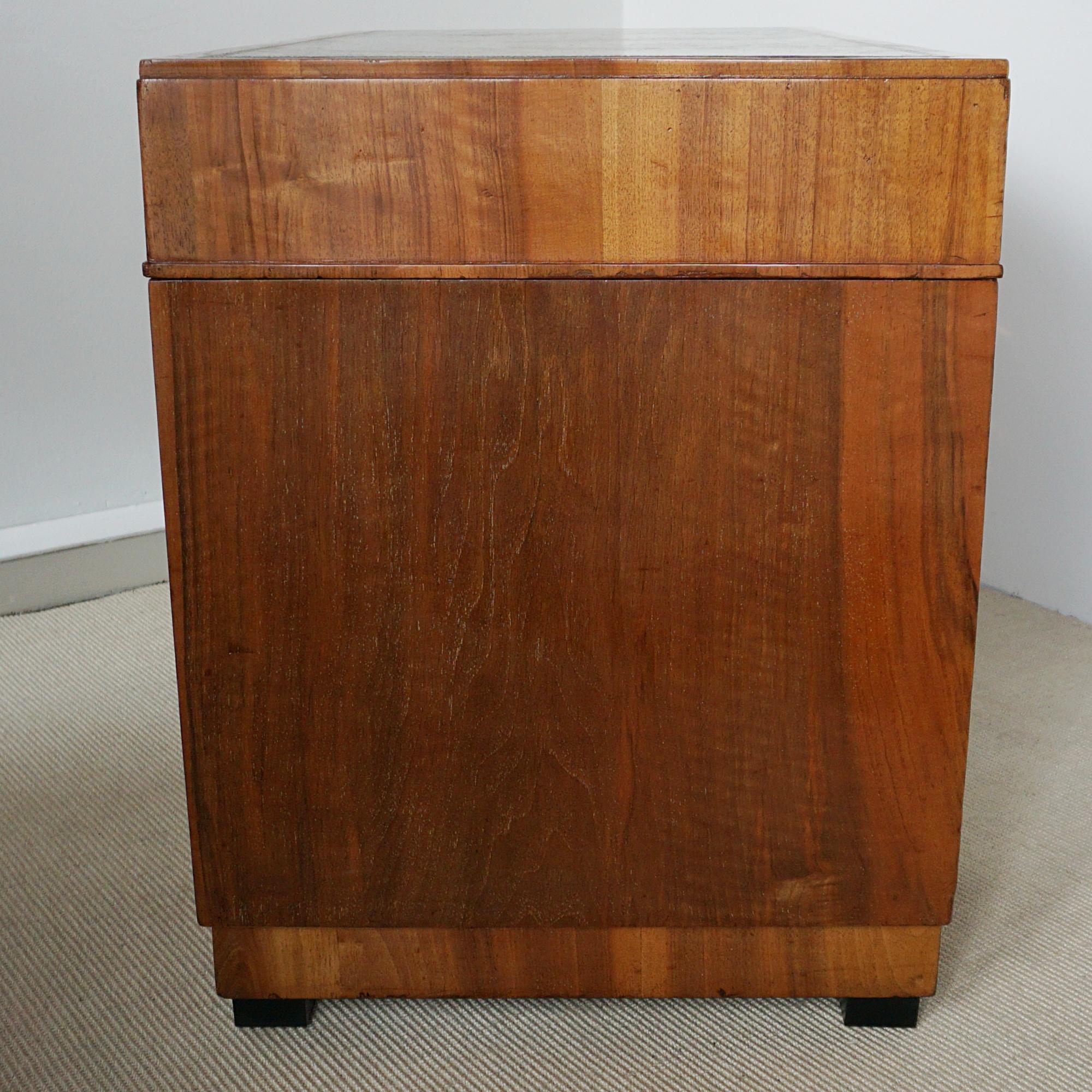 An Art Deco Writing Desk Attributed to Heal's Burr and Figured Walnut 6