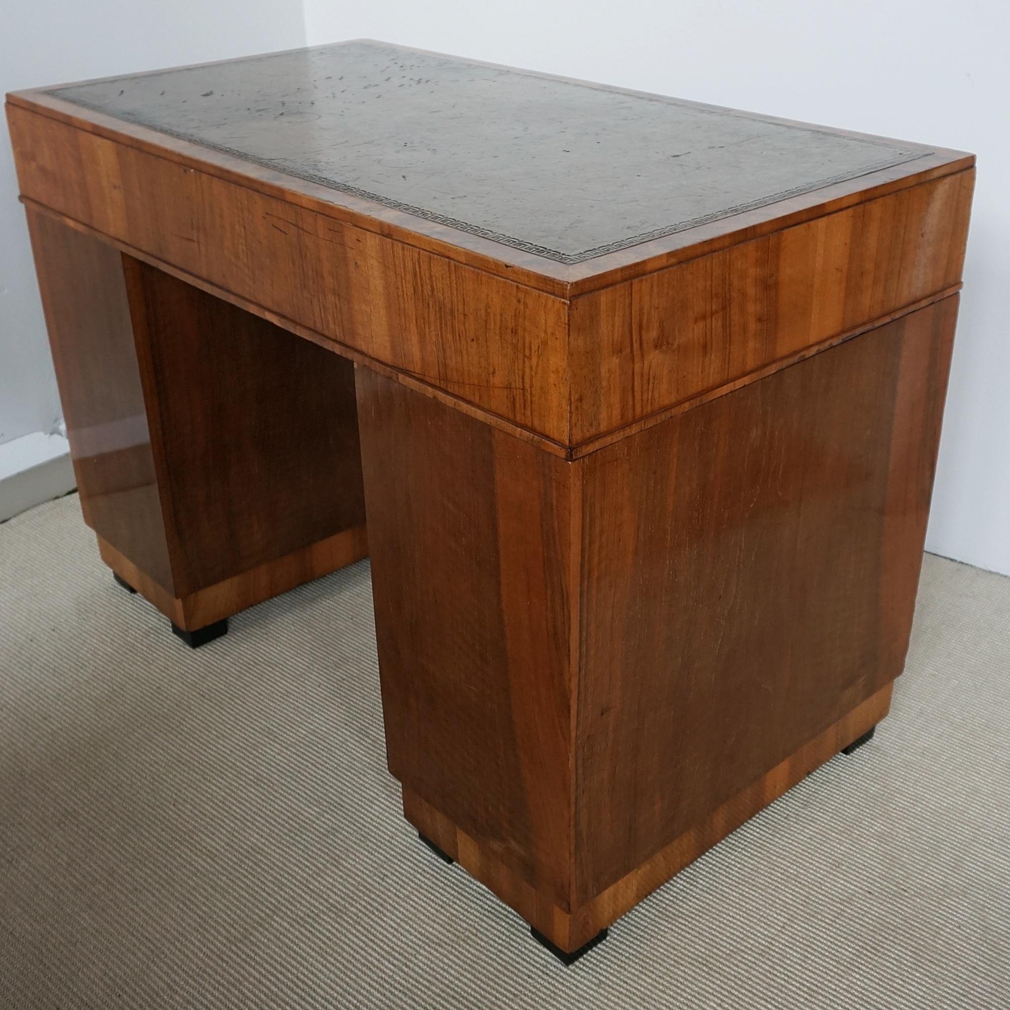 An Art Deco Writing Desk Attributed to Heal's Burr and Figured Walnut 7