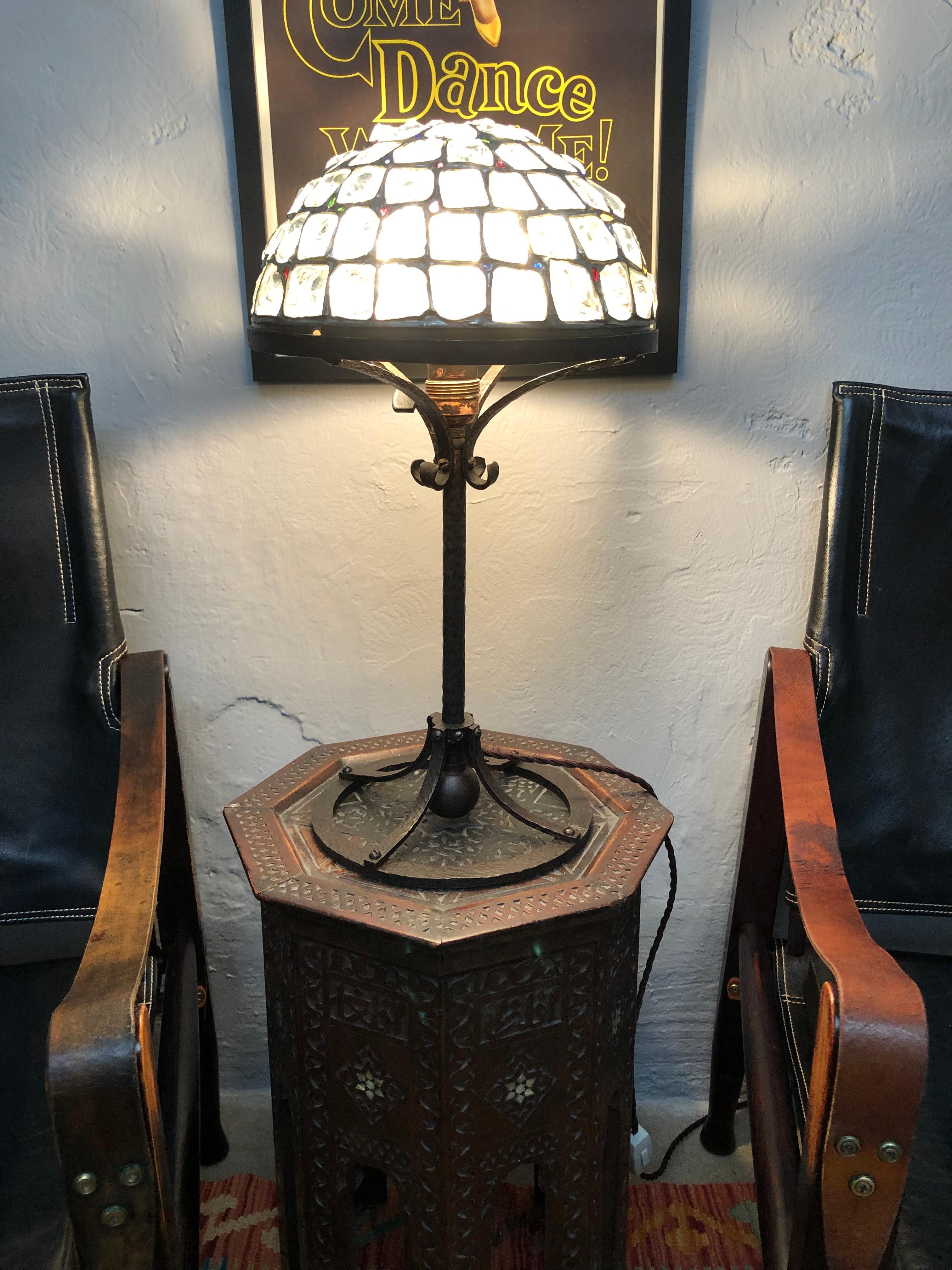 Art Deco Wrought Iron Table Lamp from the 1930s 6