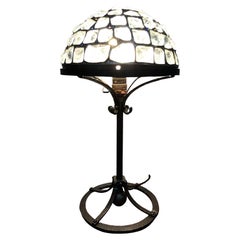 Art Deco Wrought Iron Table Lamp from the 1930s