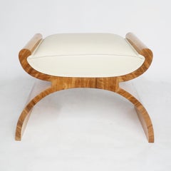 Art Deco X-Framed Stool by Harry & Lou Epstein