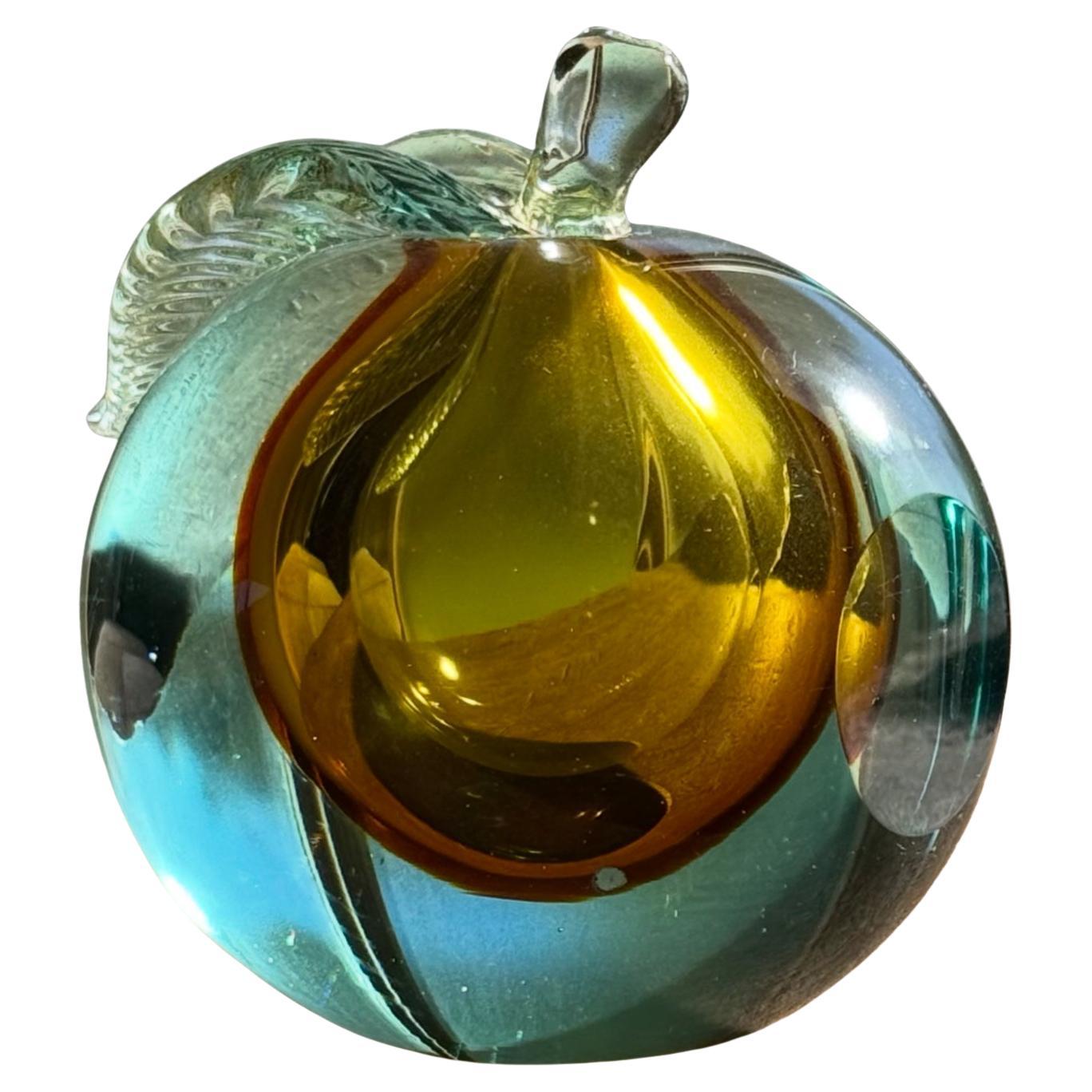 Scultura di mele in vetro artistico a Murano, XX secolo in vendita