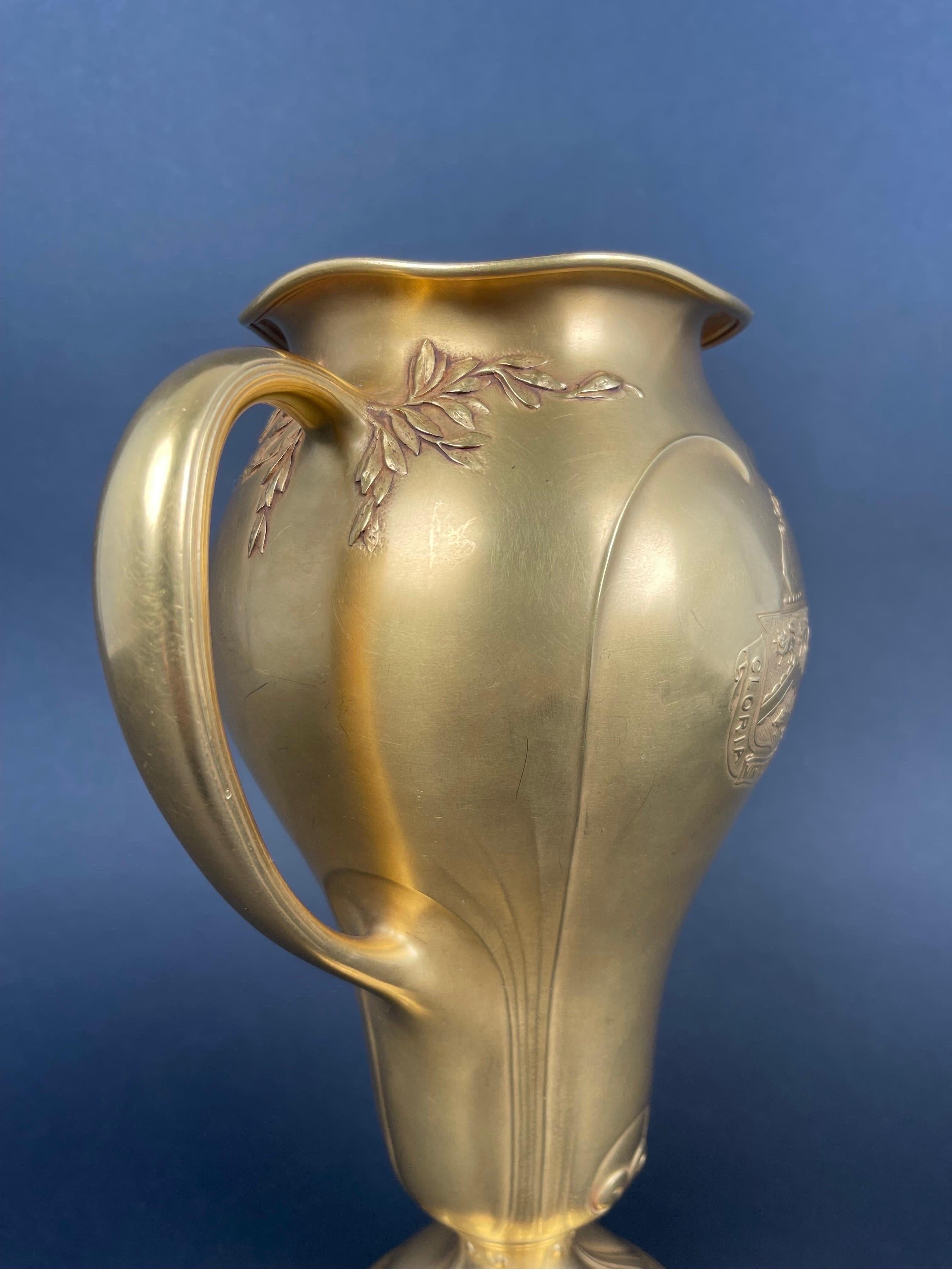 Cast An Art Nouveau 18k Yellow Gold Trophy By Tiffany & Co. For Sale