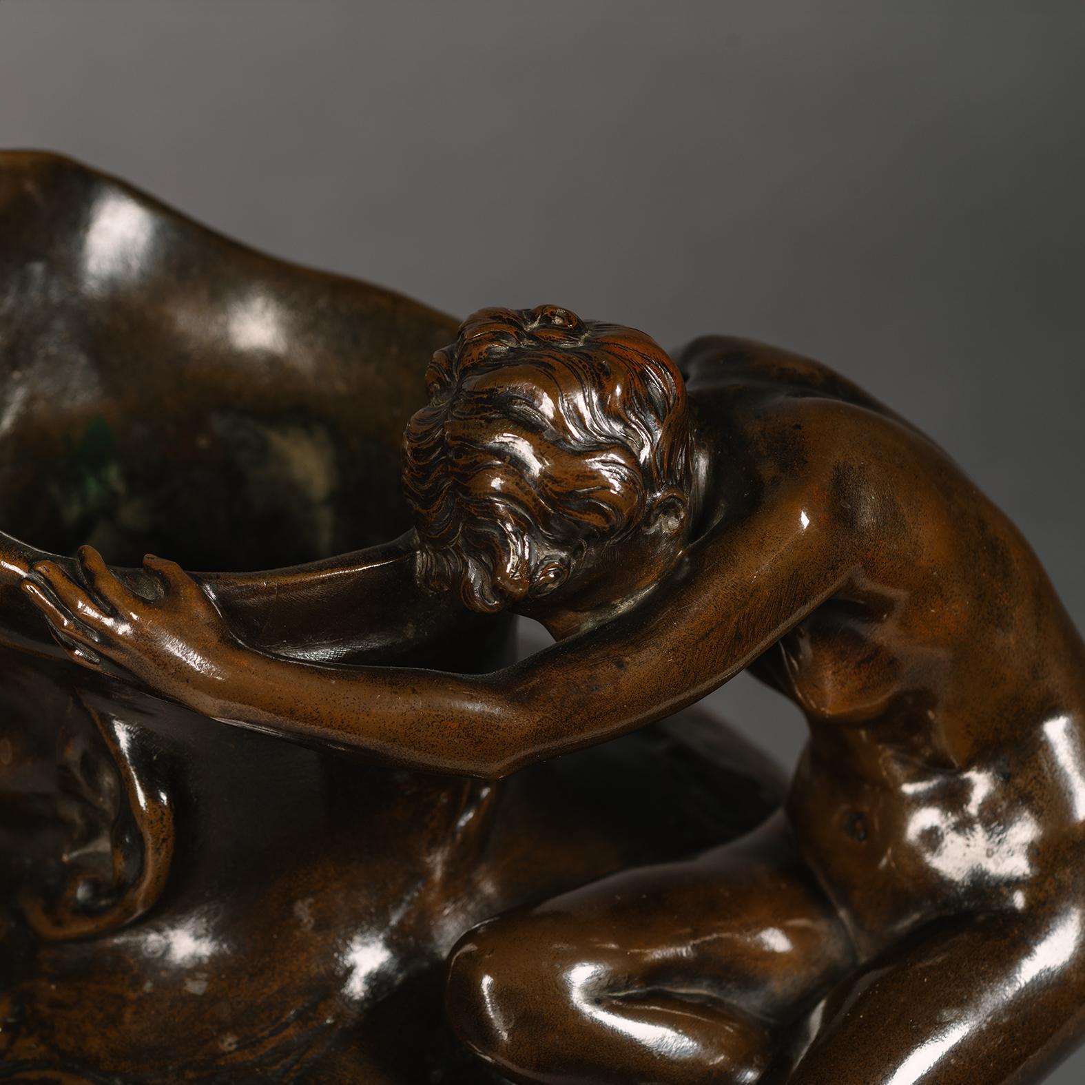 An Art Nouveau Bronze Figural Ewer by Auguste Ledru For Sale 1