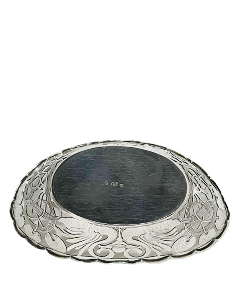 Art-Nouveau Dutch Silver Small Basket by Cornelis van Baaren, 1899 In Good Condition For Sale In Delft, NL