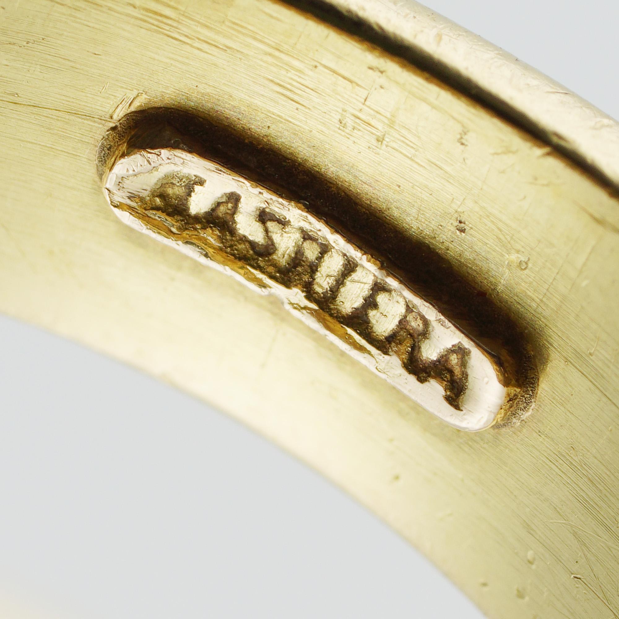 Jugendstil-Emaille-Ring von Marsiera im Zustand „Gut“ im Angebot in London, GB