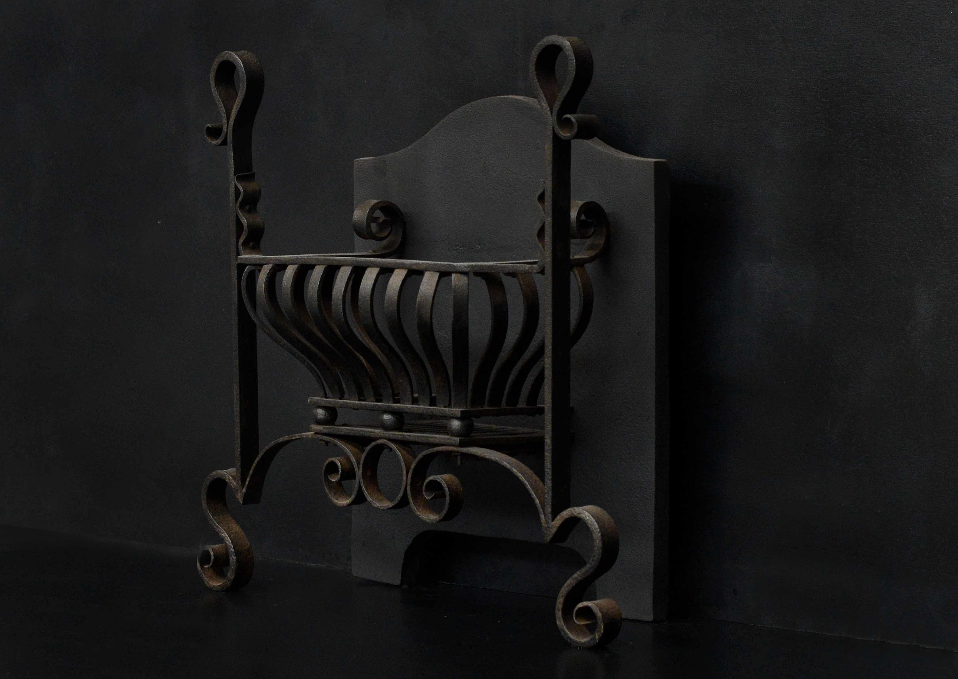 19th Century Art Nouveau Firegrate of Scrolled Form For Sale