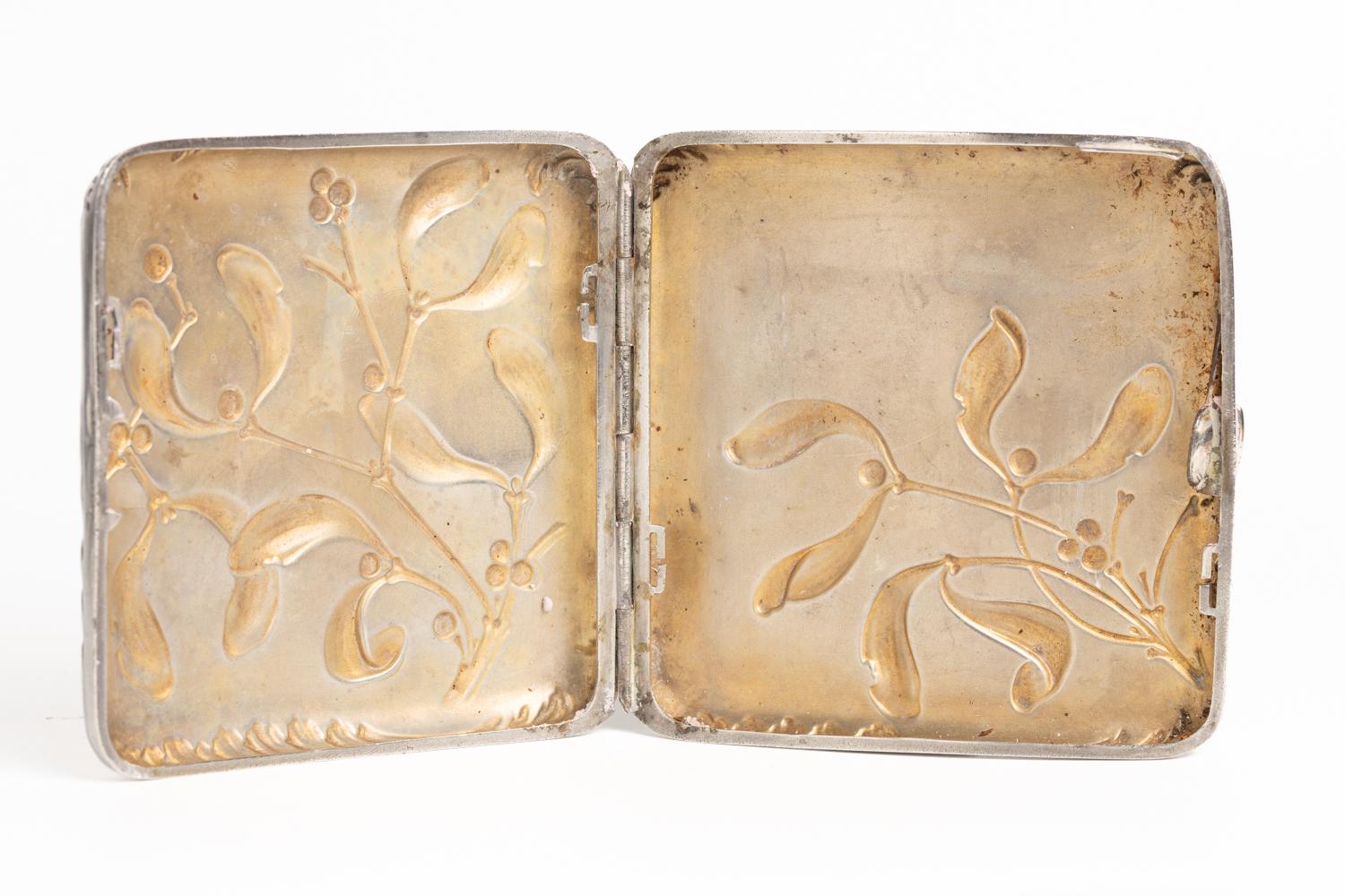  French Art Nouveau Silver Cigarette Case By Charles Murat For Sale 6