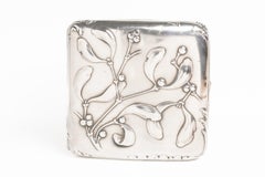 Französisches Jugendstil-Zigarettenetui aus Silber von Charles Murat