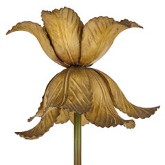 Lampadaire Heron Art Nouveau Japonisme en bronze