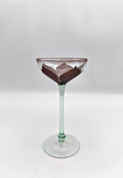 Bicchiere da liquore in stile art nouveau della vetreria Ehrenfeld di Colonia, 1902 ca.