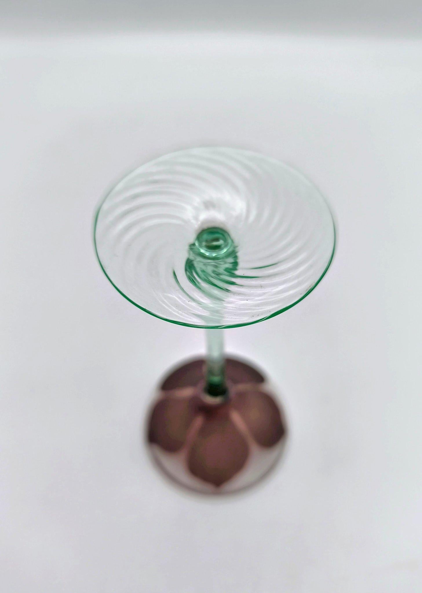 Copa de licor art nouveau de la cristalería Ehrenfeld de Colonia, hacia 1902 Alemán en venta