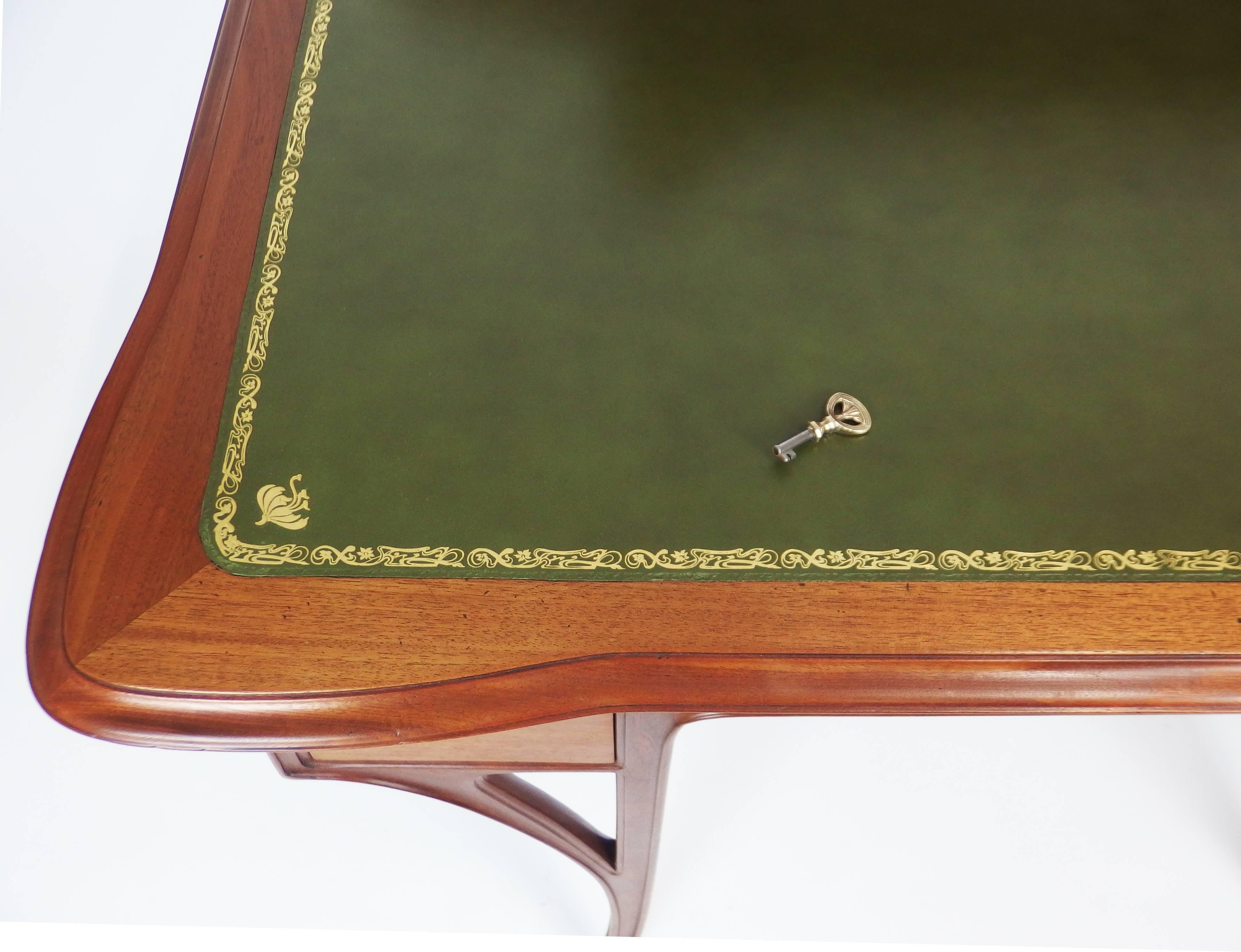 Art Nouveau Mahogany Desk by Edouard Diot 4