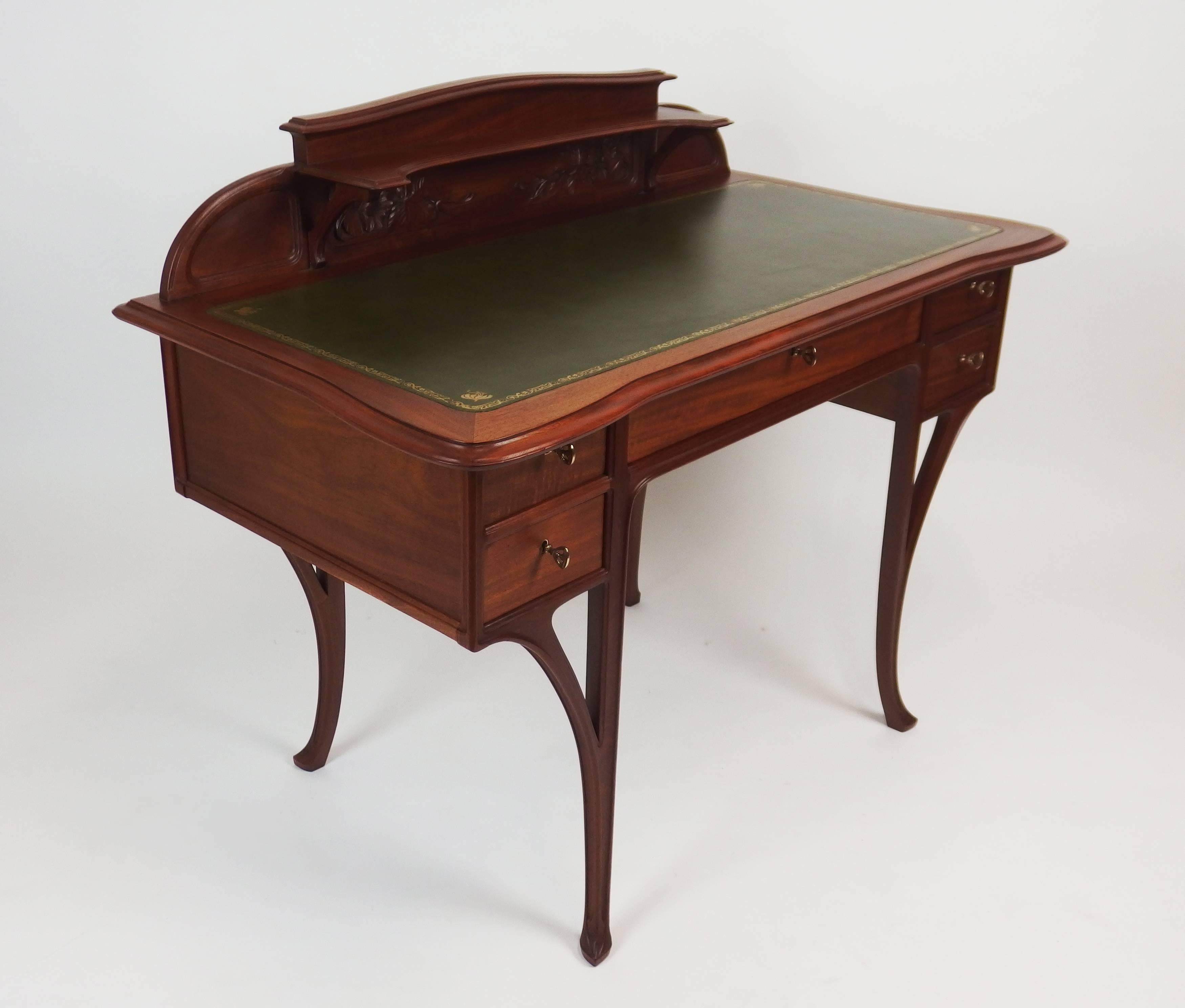 Art Nouveau Mahogany Desk by Edouard Diot 5