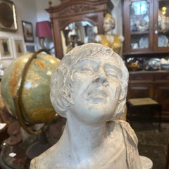 An Art Nouveau Plaster Italian Sculpture of a Woman