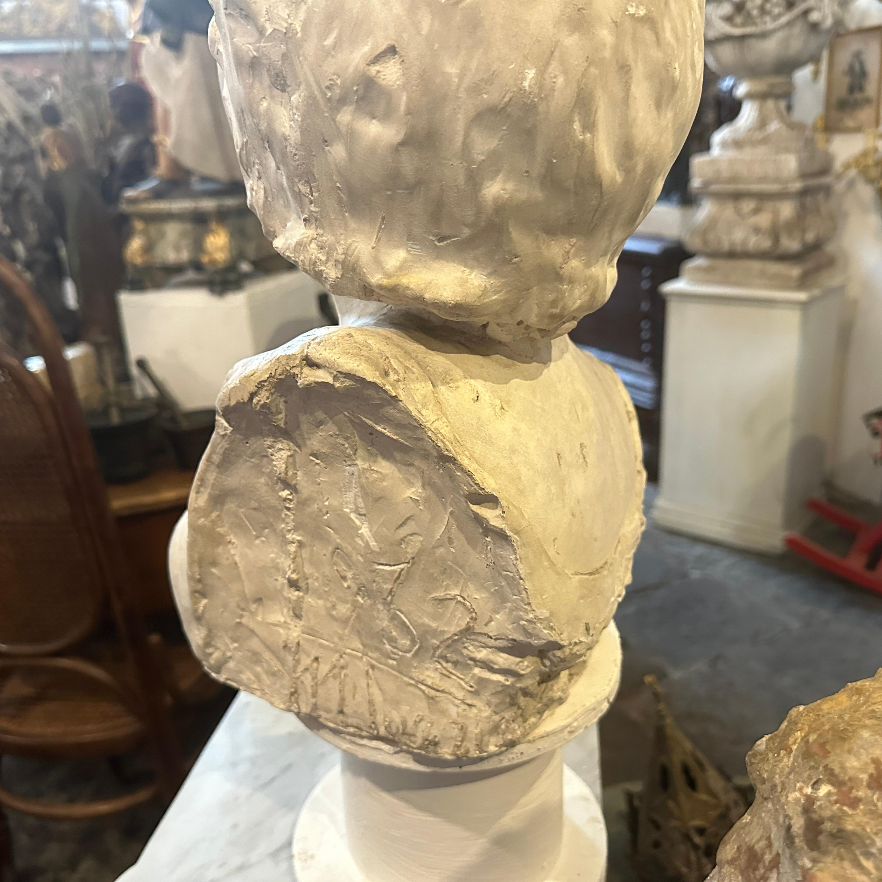 An Art Nouveau Plaster Italian Sculpture of a Woman For Sale 1