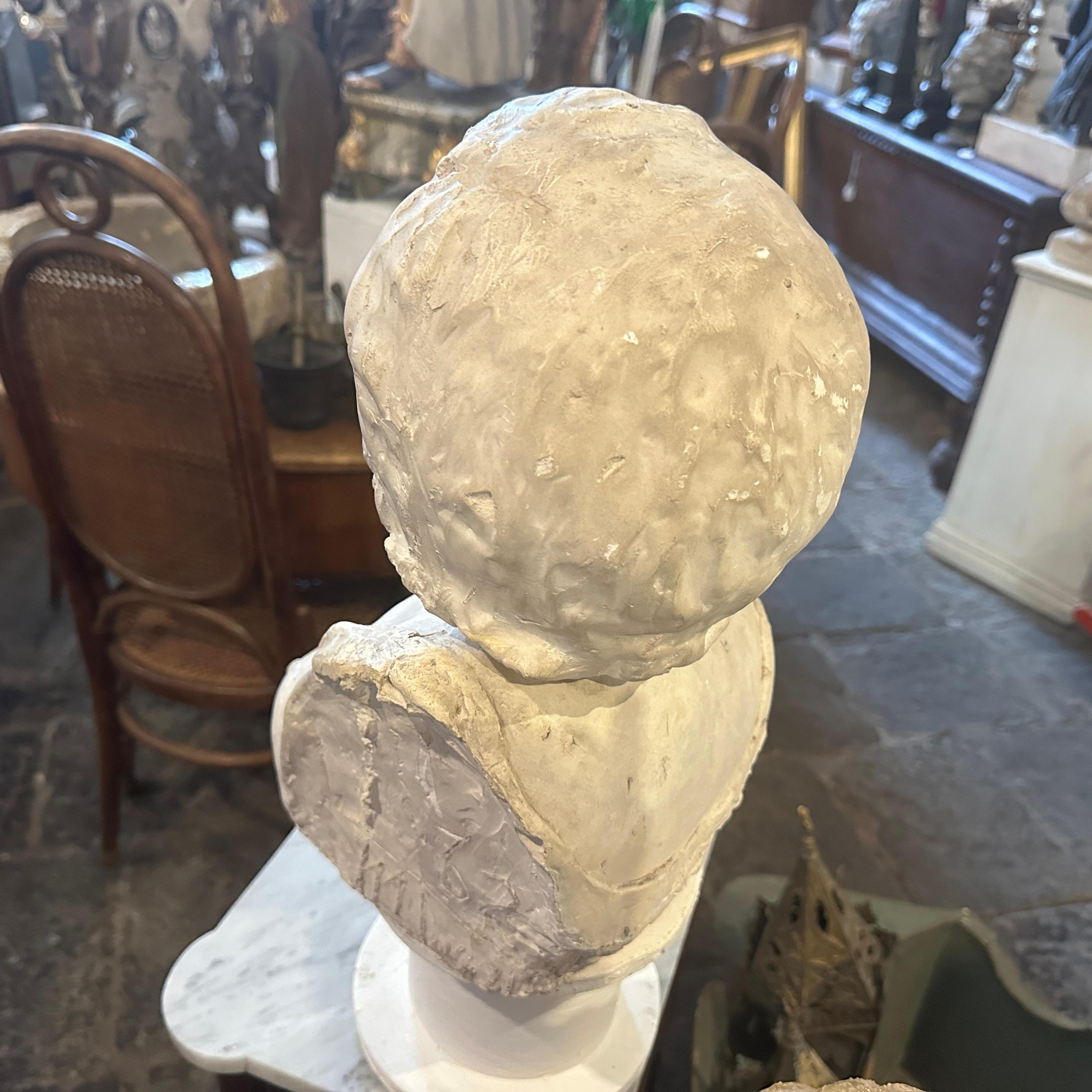 An Art Nouveau Plaster Italian Sculpture of a Woman For Sale 2