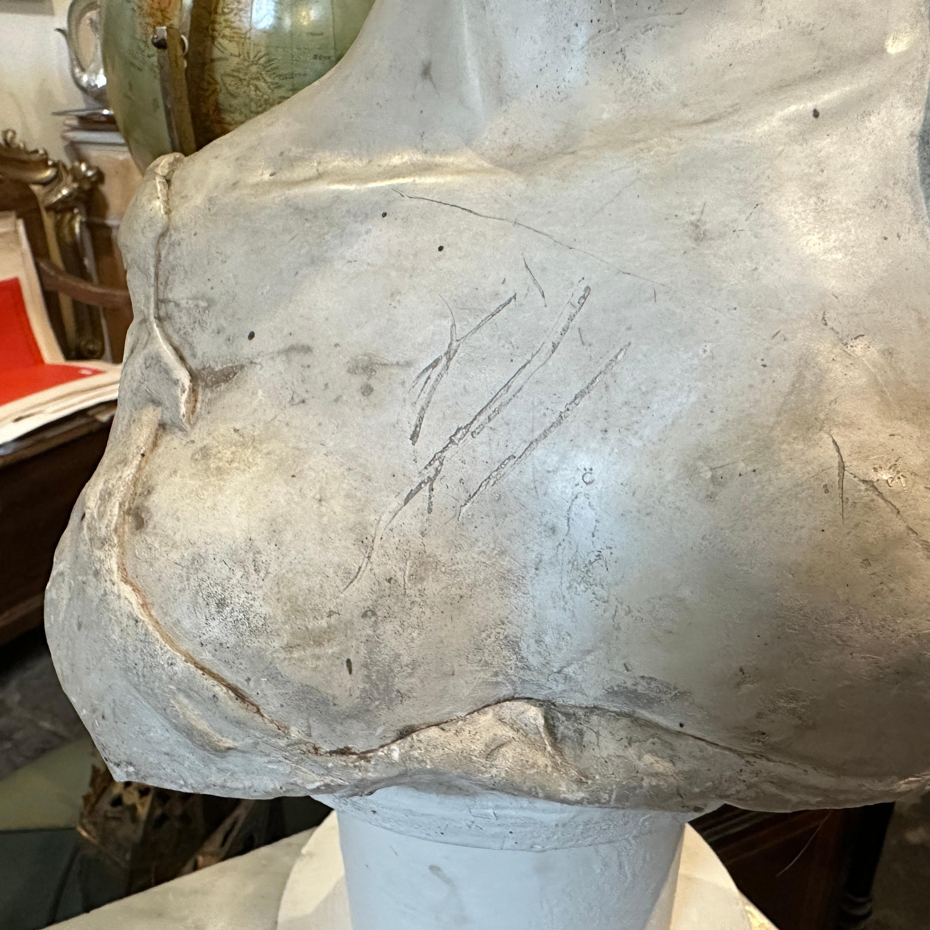 An Art Nouveau Plaster Italian Sculpture of a Woman For Sale 4