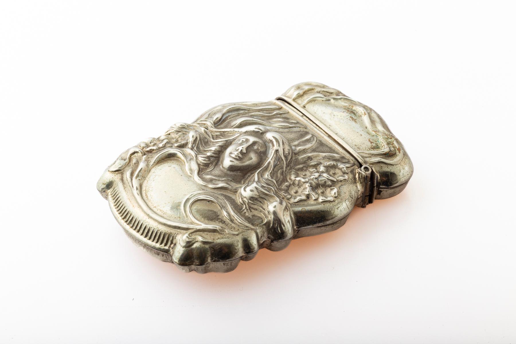 Women's or Men's An Art Nouveau Purest Silver Sterline Match Safe c.1900 For Sale