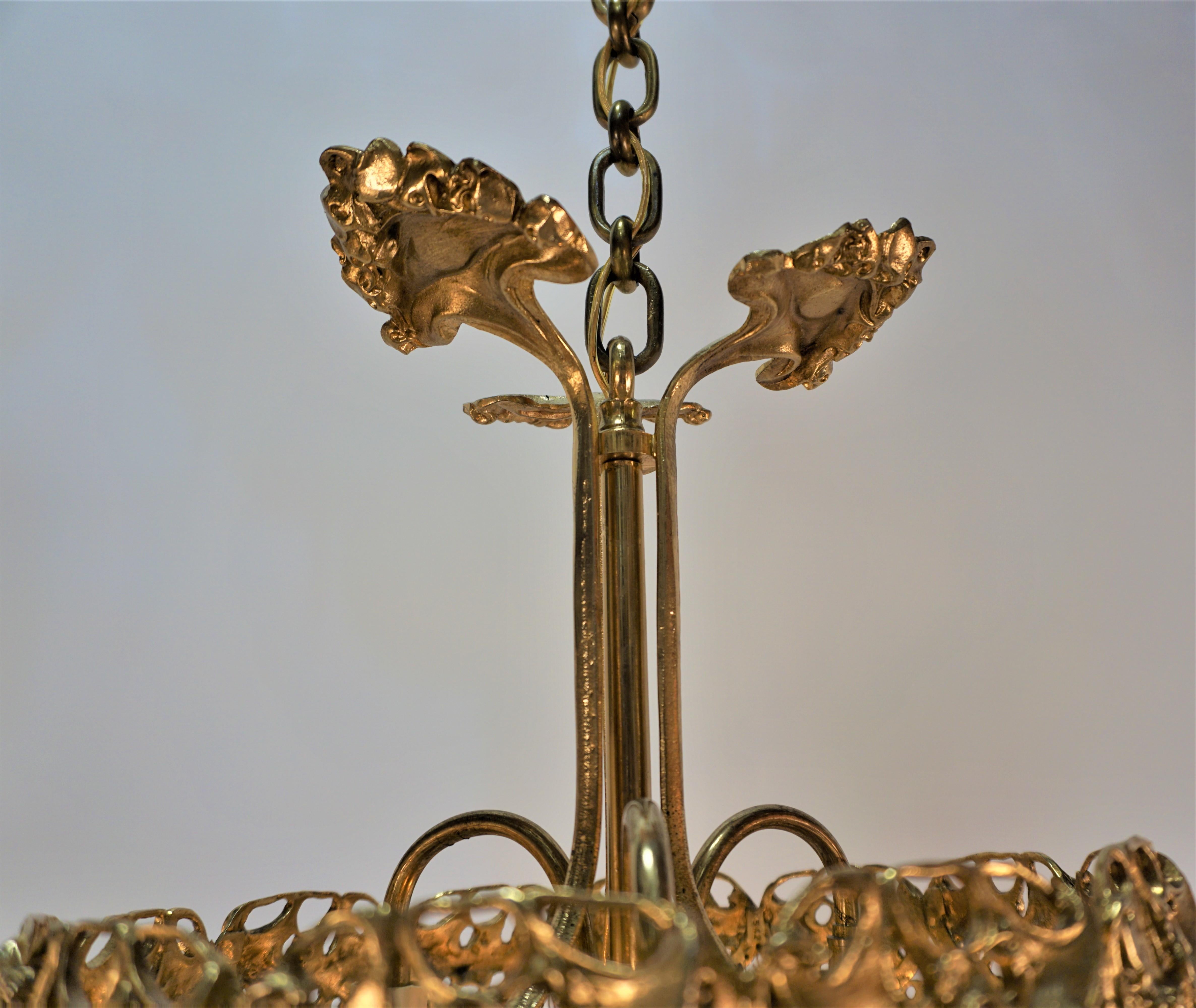 Art Nouveau Rod Chandelier After Hector Guimard 'French, 1867–1942' 2