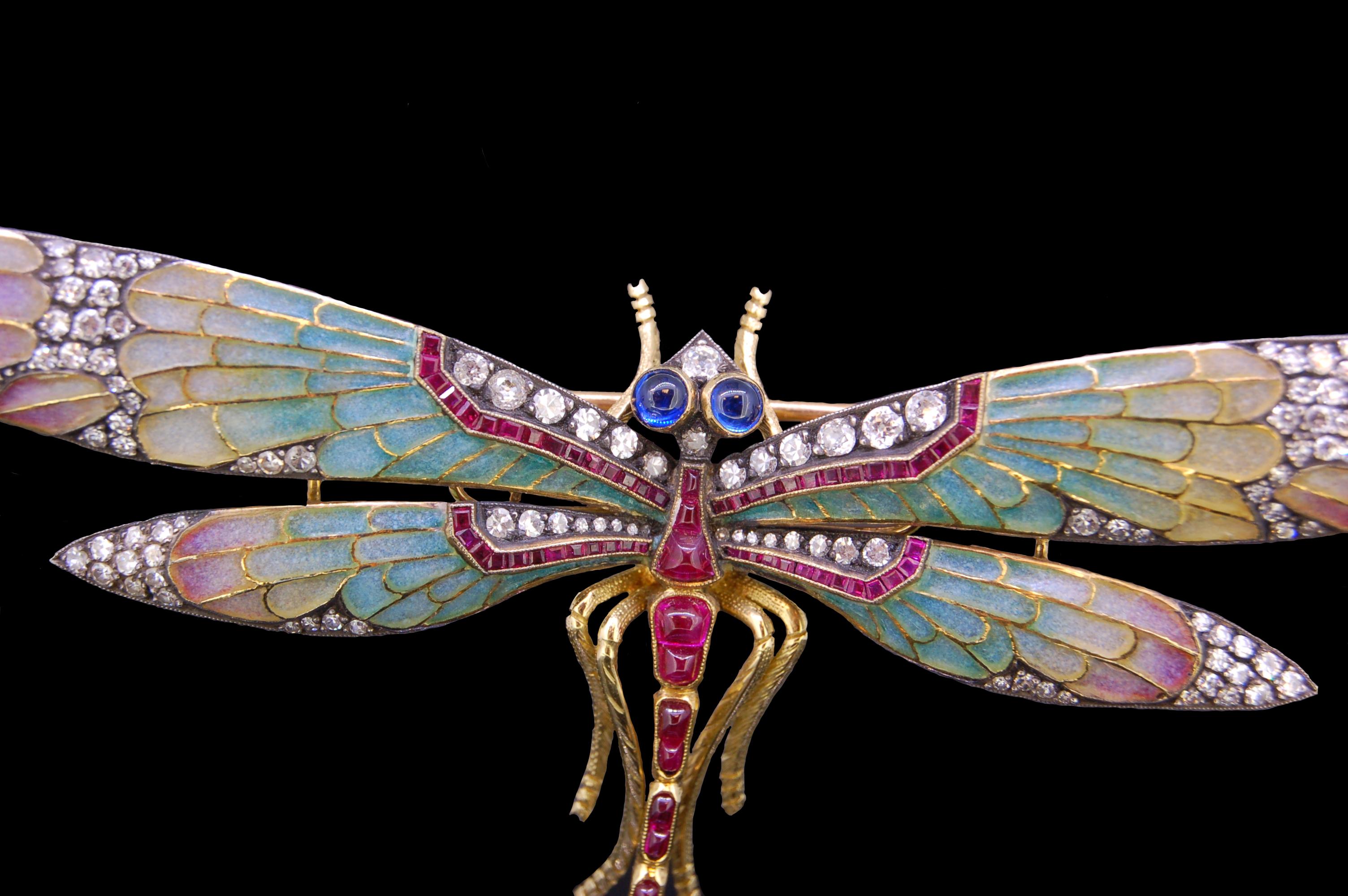 art nouveau dragonfly
